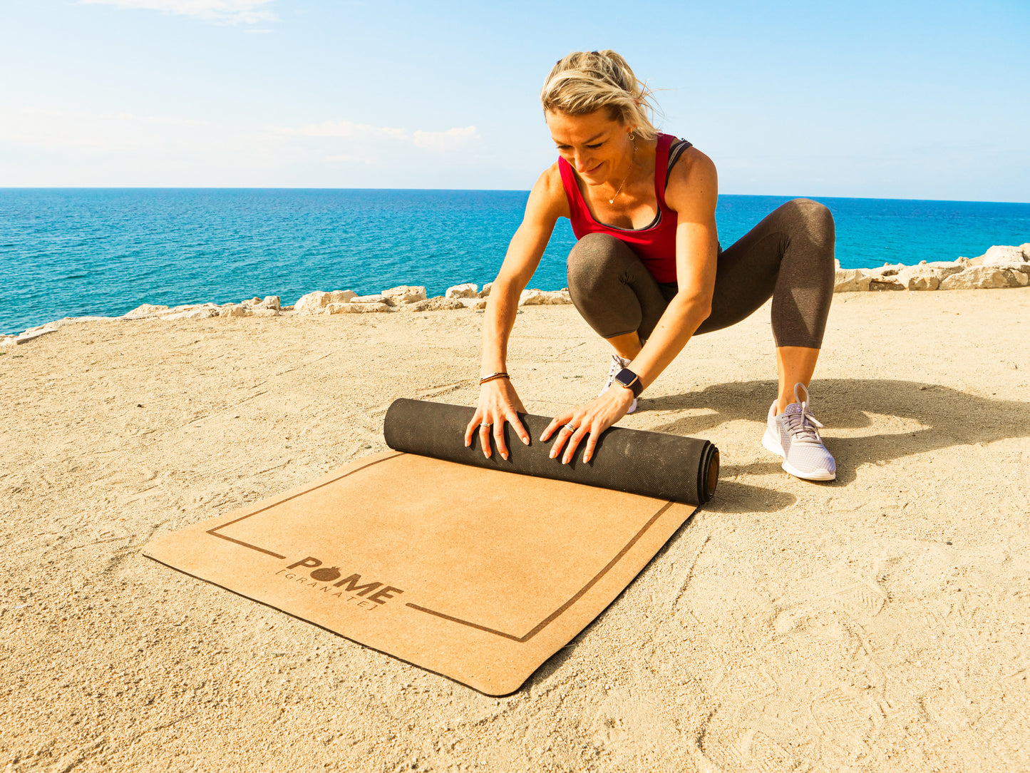 Pomegranate® Kork-Fitnessmatte